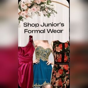 Junior Formal Dresses - Fuchsia, Teal & Black Floral